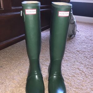 Tall hunter rain boots